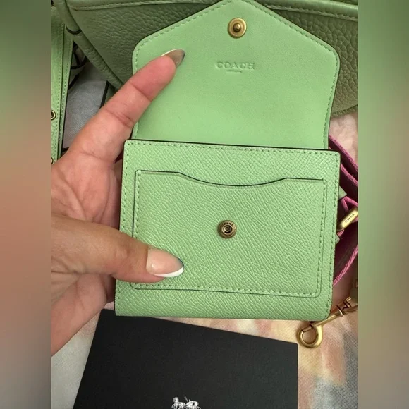 Coach pistachio Green and Pink Women's Bag and wallet Set - Picture 8 of 13